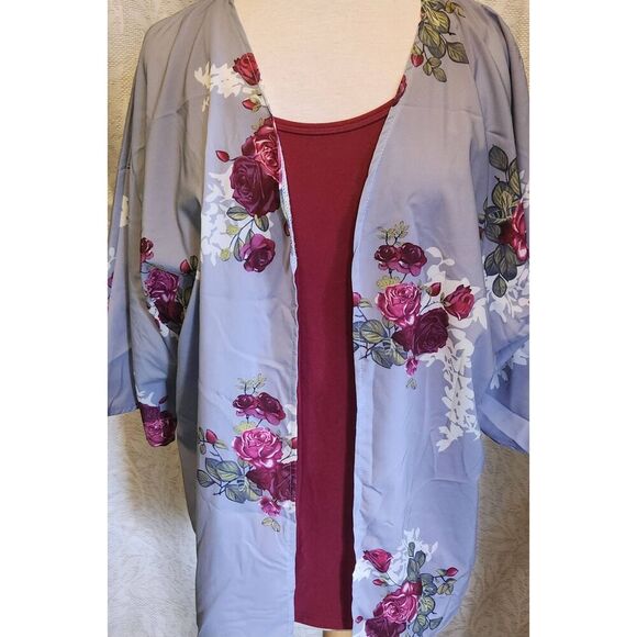 C22 Fashion Classic Style open front kimono, wrap, cardigan - Picture 1 of 8